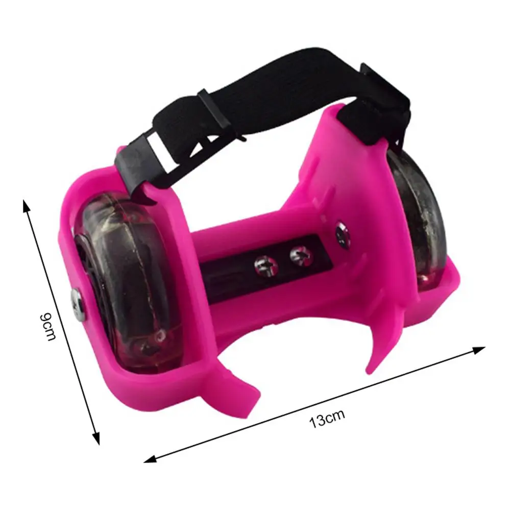 

1 Pair Kids Children Outdoor Adjustable LED Flashing Wheel Heel Skate Rollers