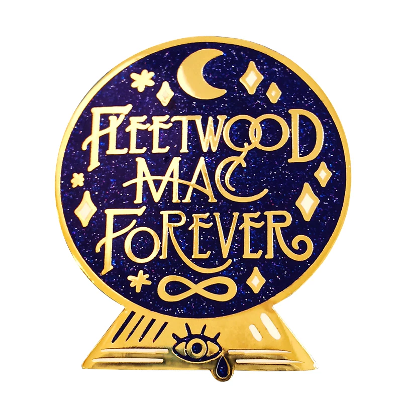 

Fleetwood Mac Forever Brooch Crystal Ball Enamel Pin great British-American rock band Badge Music fans gift