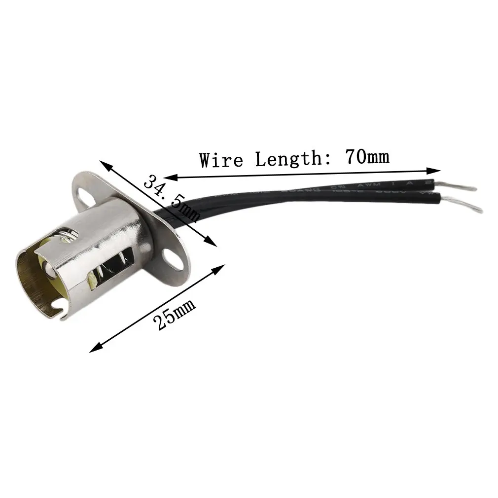 

1pcs 1157 BAY15D LED Light Bulb Socket Holder With Wire Connector for Car Truck Light Weight Easy to use