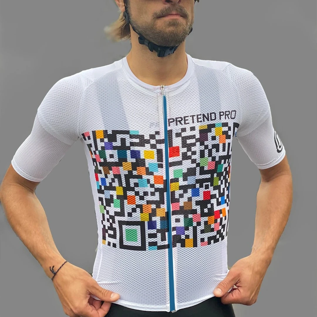 Roupa Ciclismo Hombres 2021 Personalized Custom QR code Short sleeve bike clothing Men's Cycling jersey bicycle wear | Спорт и