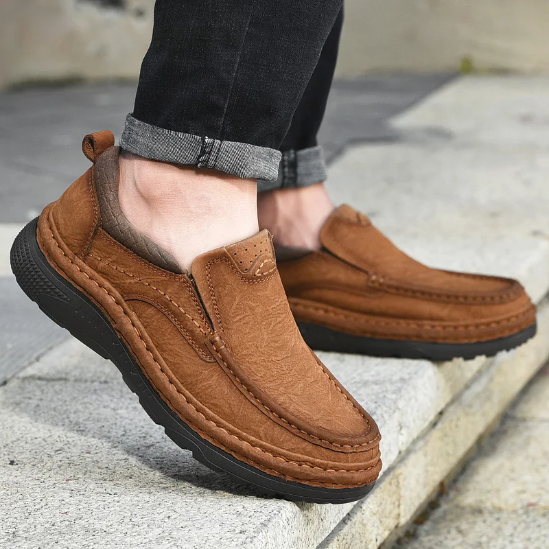 loafers for men genuine leather shoes homme moccasins luxury brand Loafers Soft Comfortable Driving Shoes | Обувь