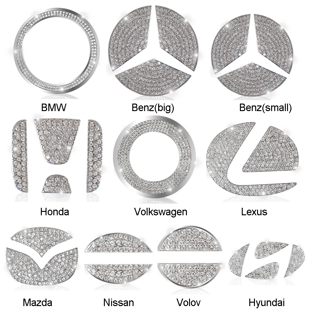 Наклейка на руль Стразы декоративная наклейка для Nissan Benz Toyota Honda VW Volvo Lexus Hyundai Mazda