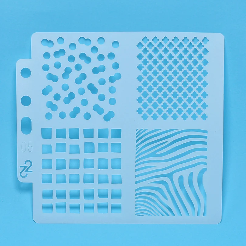 Абсолютно новые Пузырьковые геометрические Многослойные трафареты стикер