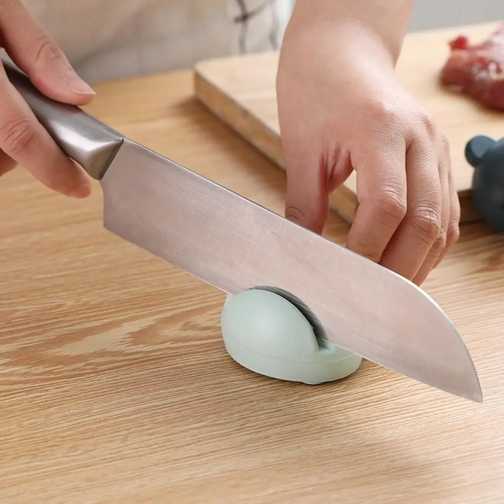 

60%HOTCutter Grinder Frog Shape Well Stability Mini Size Frosted Stone Cook Chopper Manual Sharpener for Kitchen