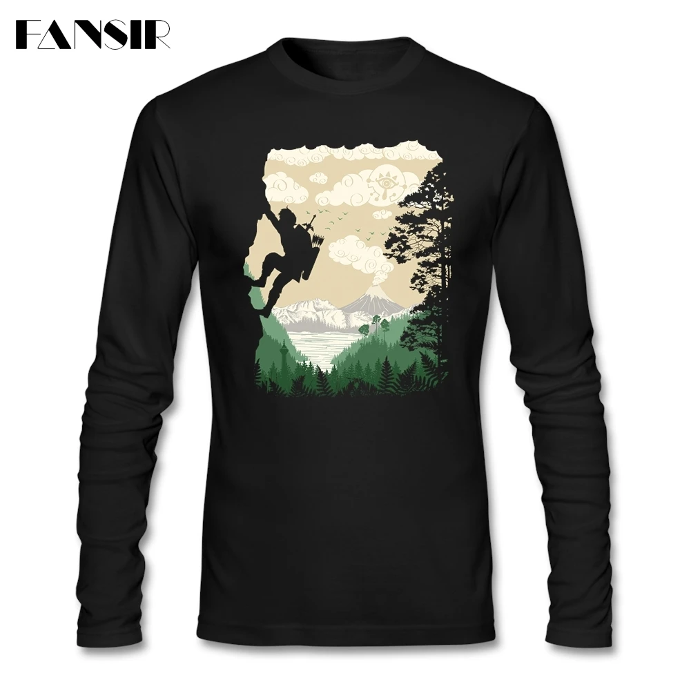 Одежда высшего качества дыхание футболки для приключений Для мужчин с длинным