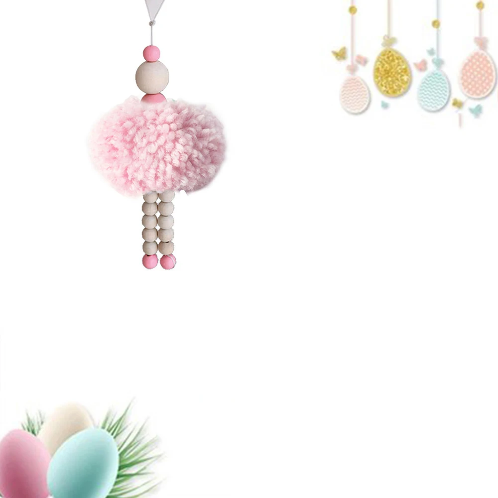Nordic Ballet Girl Hanging Decoration Wooden Beads Ornament Adornment Room Photography Props | Дом и сад