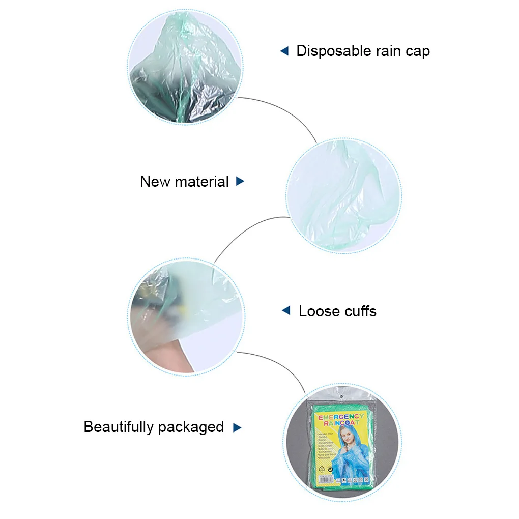 1 шт. детский одноразовый дождевик с капюшоном детское водонепроницаемое пончо
