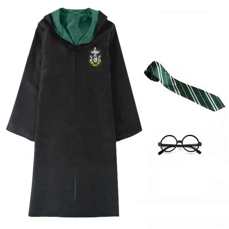 Gryffindor Hufflepuff Slytherin Ravenclaw костюм Гермионы Грейнджер Косплей халат юбка очки Униформа костюм для Хэллоуина