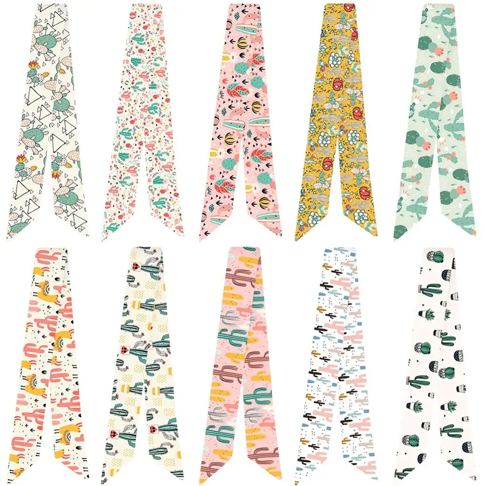 

Новый Свежий с принтом в виде ромашек рукоятка с защитой от перегрузки обруча шелковый шарф небольшой шарф для женщин модные 5*95 см украшени...