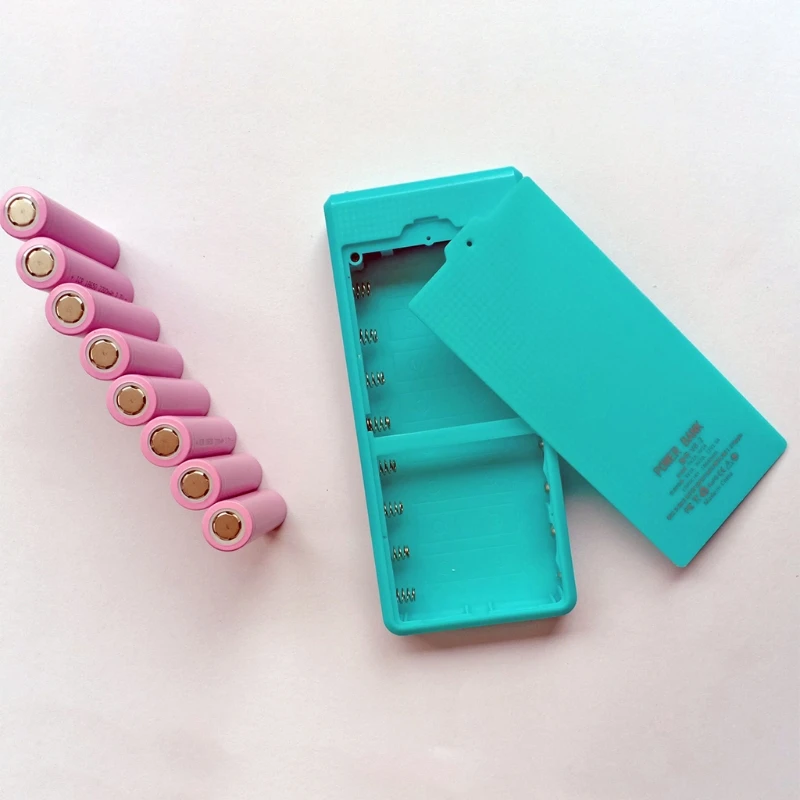 Прочный съемный чехол для внешнего аккумулятора с двумя USB и ЖК-дисплеем 8x18650