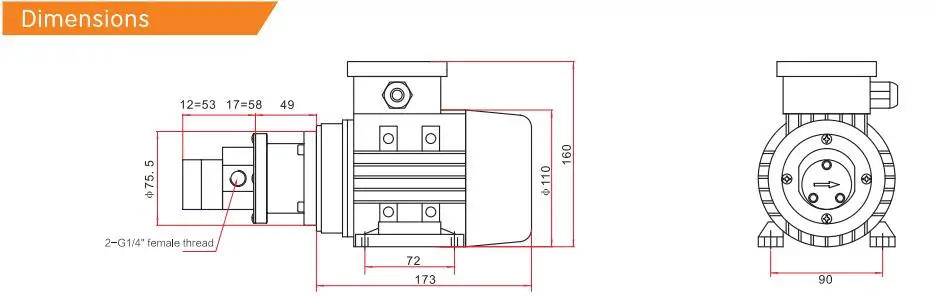 MG312XK/AC220 / Mini AC magnetic gear pump / Chemical Industry / Non-leakage pump