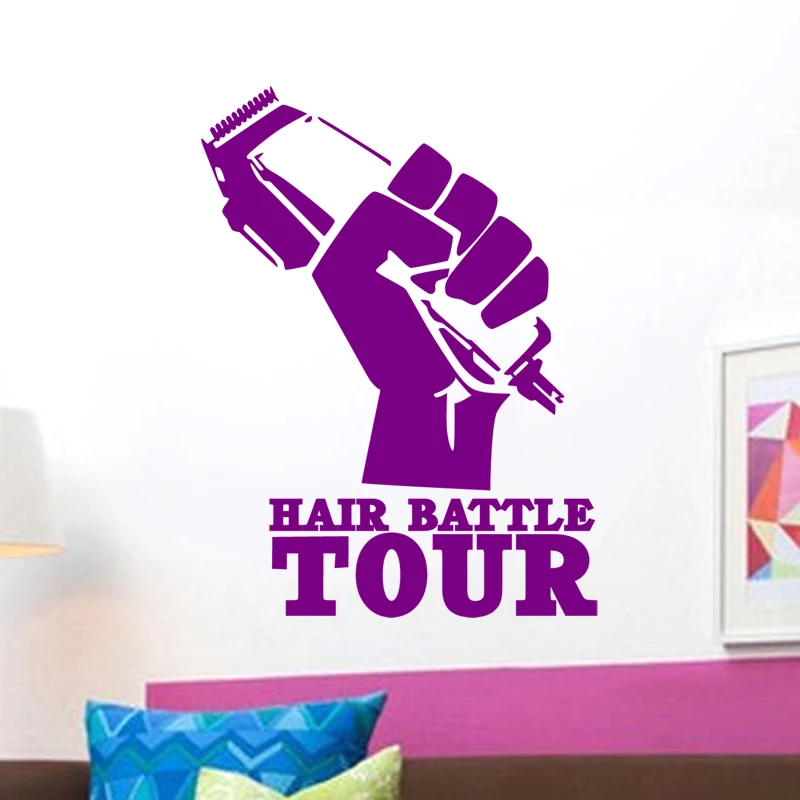

Barbershop Sticker Bread Decal Customized Vinyl Wall Art Decor Windows Decoration Haircut Shavers Glass Barber Shop Decals