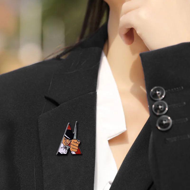 Заводной оранжевый Алекс с ножом бейдж Kubrick пленка Логотип Эмаль Булавка Sourpuss