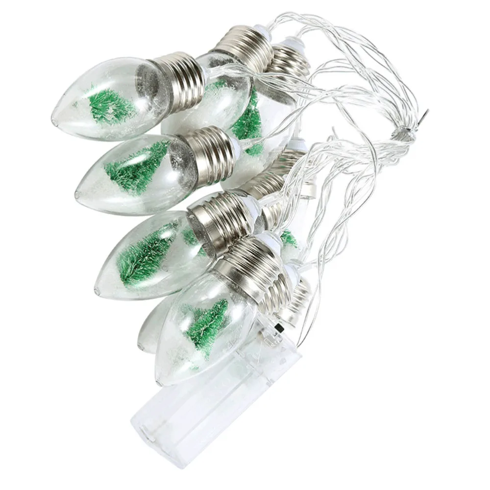 

1Pc String Light Bulb Shape Decorative Light Holiday Decoration Light (White)