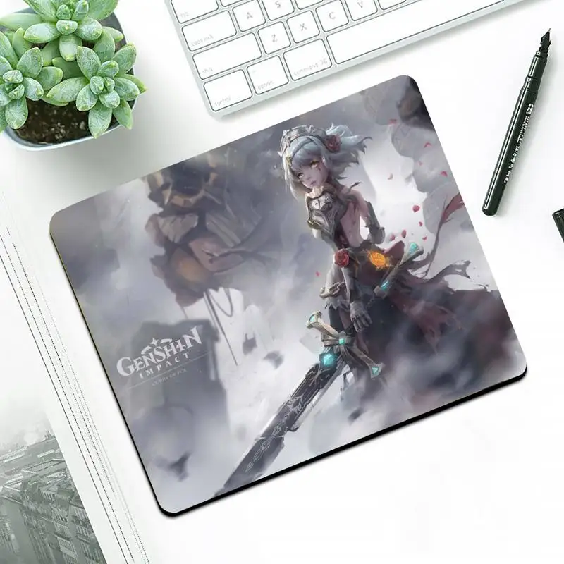 

Genshin Impact Office Mice Gamer Soft Mouse Pad Small Pads Rubber Mouse Mat MousePad Desk Gaming Mousepad Cup Mat