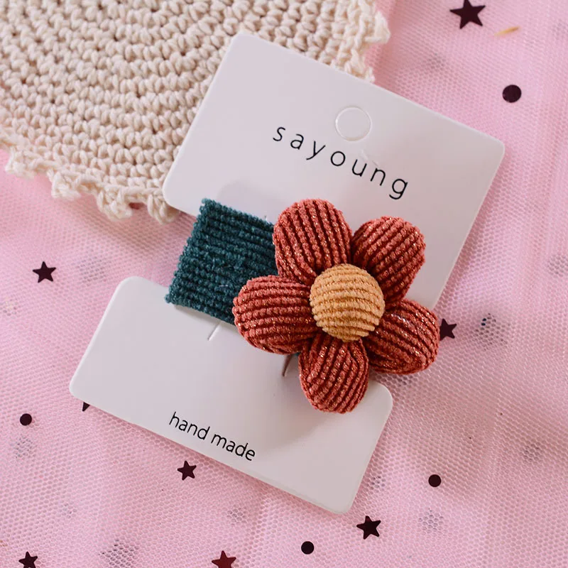 

1pcs Girls Hairpins Small Flower Lovely Soft Gripper Super Cute Fabric BB Hair Clips Children Sweet Hair Clip Hair Accessories