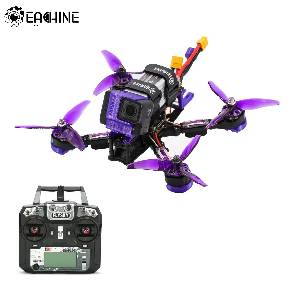 Online Eachine Wizard X220 V2 5 Zoll 4S FPV Racing Drone RTF Flysky FS-i6X Sender FOXEER Pfeil Micro Pro Cam F405 DUAL BEC Eders