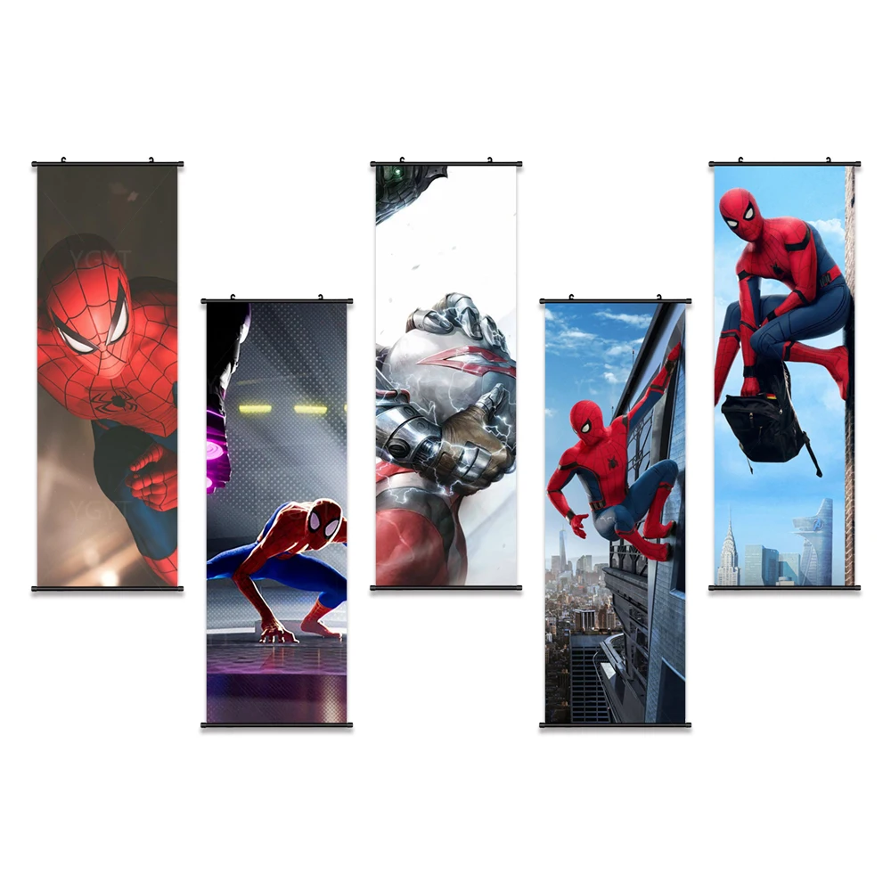 

Wall Art Spider Man Canvas Pictures Movie Modern Avengers Marvel Painting Print Poster Plastic Hanging Scrolls Home Decoration