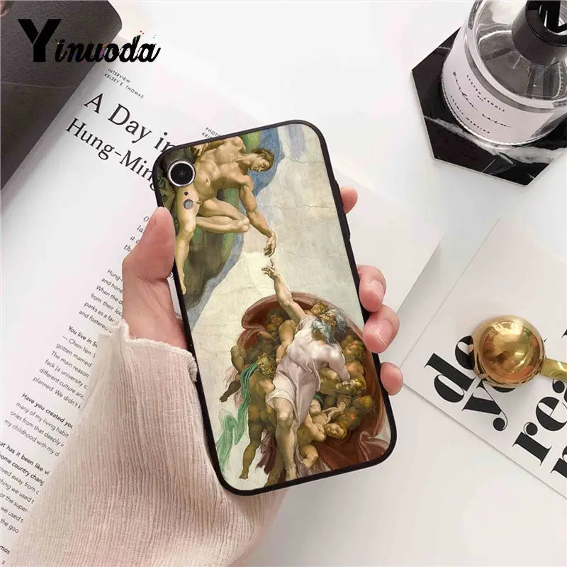 Yinuoda Mona Lisa Art David line чехол для телефона iPhone X XS MAX 6 6S 7 7plus 8 8Plus 5 5S XR 11 pro max | Мобильные