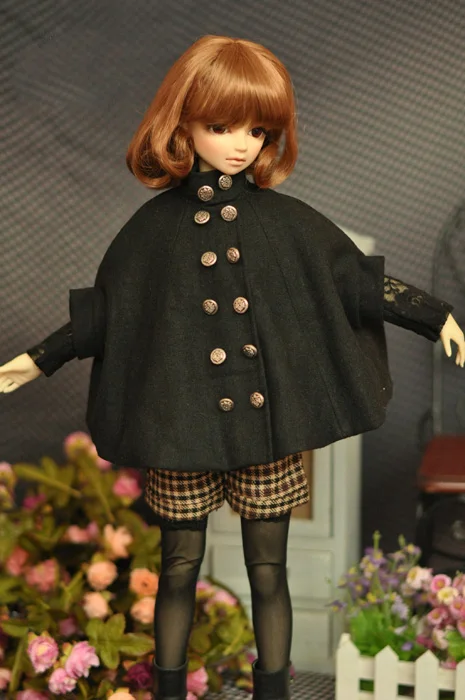 1/4 1/3 весы BJD одежда черное шерстяное пальто плащ для BJD/SD MSD SD13 аксессуары кукол C0033