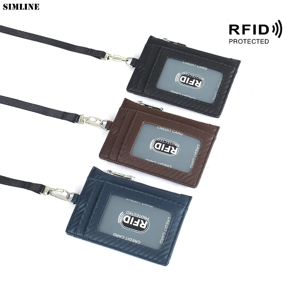 Чехол-портмоне из натуральной кожи для мужчин с Rfid-блокировкой | Багаж и сумки
