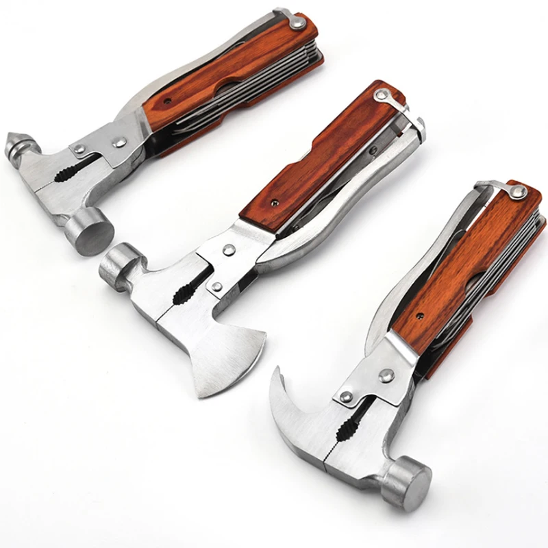

16 in 1 EDC Outdoor Camping Multifunctional Tool Axe Hammer Stainless Steel folding Knife Vehicle Emergency Tool Screwdriver