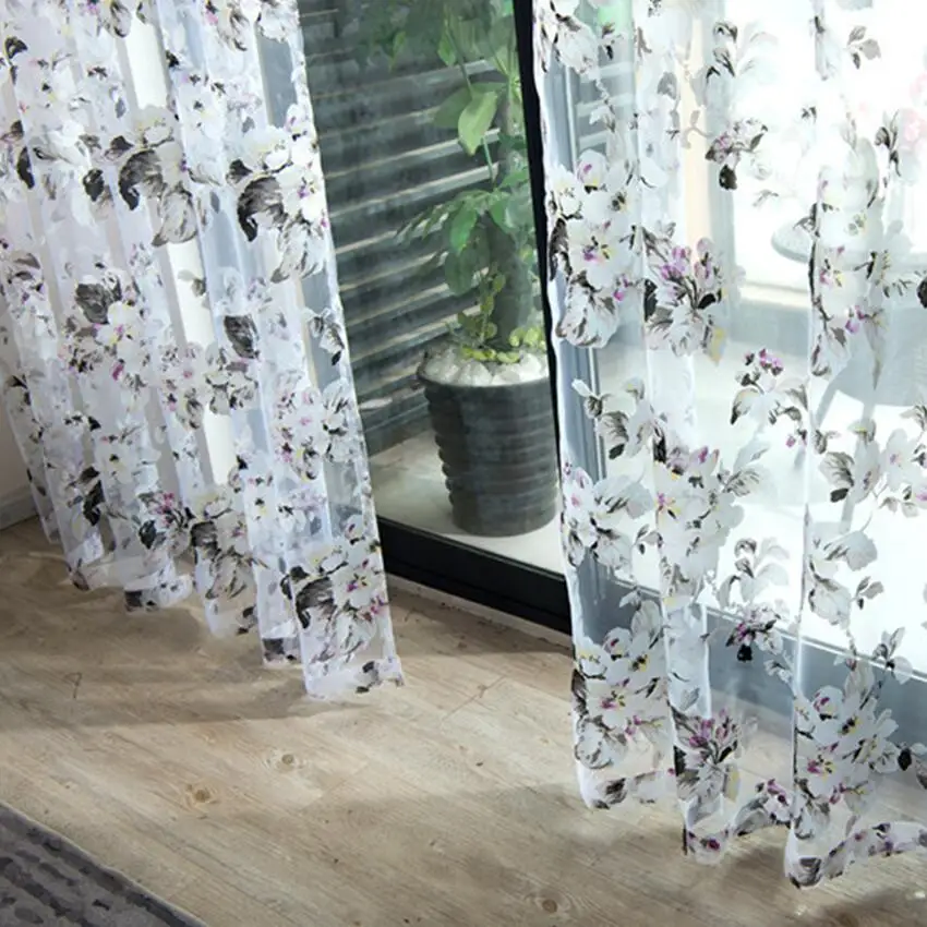 Занавески в американском стиле для гостиной роскошные прозрачные тюлевые шторы