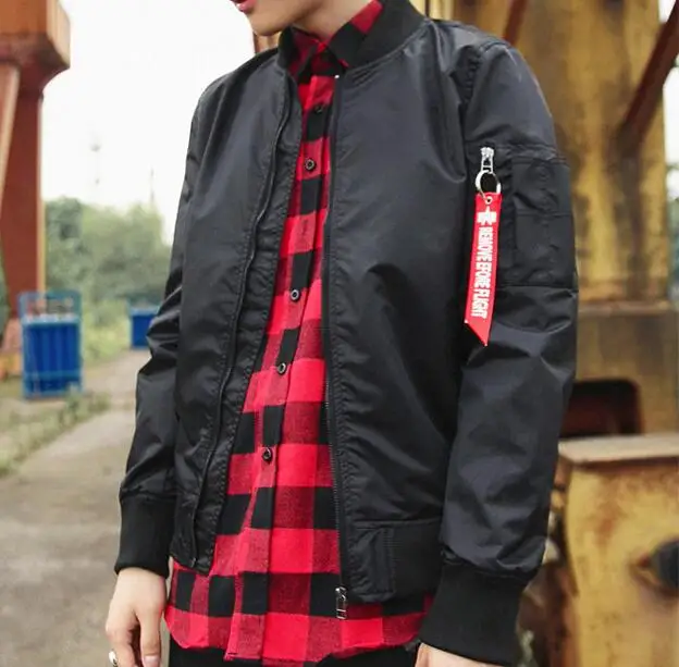 

Hip Hop Windbreaker Zipper Jacket Fashion Men Baseball Jackets Spring Autumn Casual Bomber Jacket