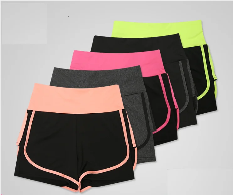 

Women Sport Yoga Shorts Summer Patchwork Fitness Running Hot Pants Cool Elastic Waist Loose Shorts Comfortable Casual Sportwear