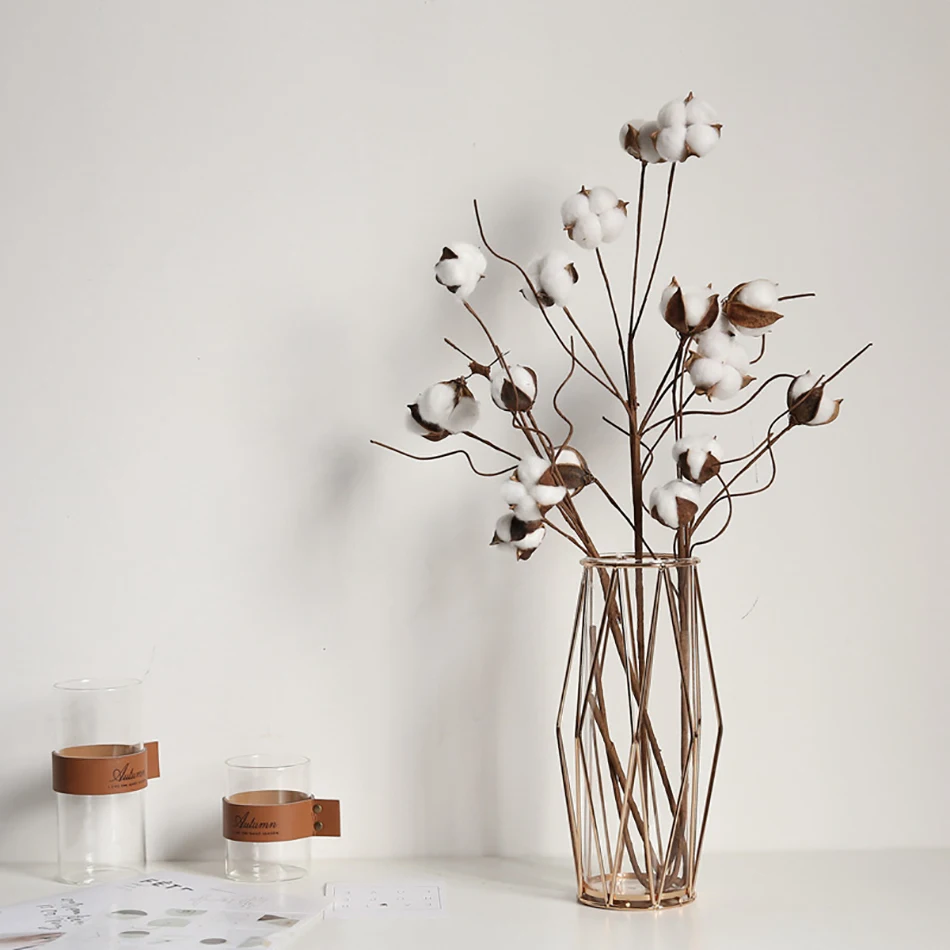 Искусственные цветы букет из хлопка естественно засушенные домашний декор для