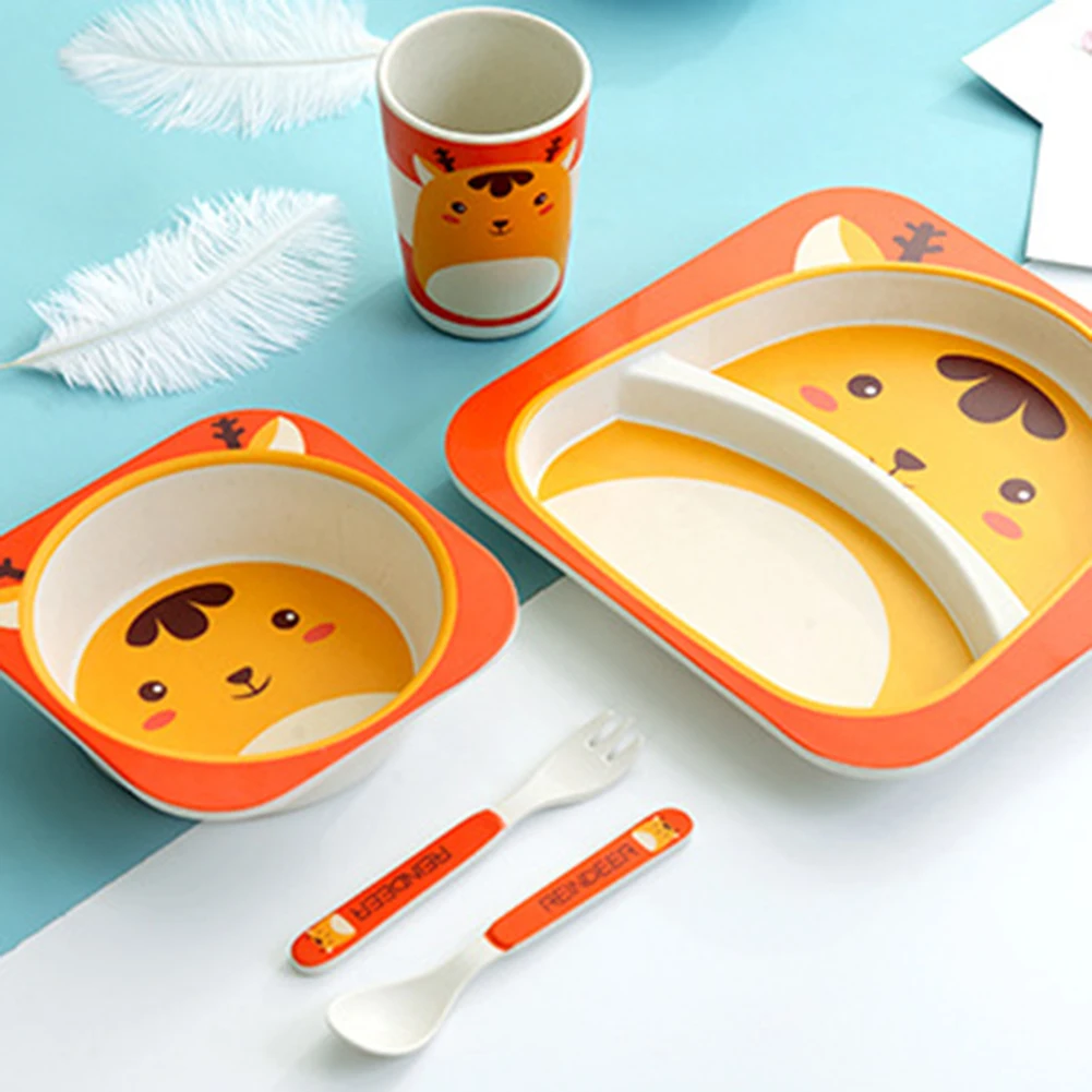 5 шт./компл. Милая практичная креативная удобная прочная миска из бамбукового