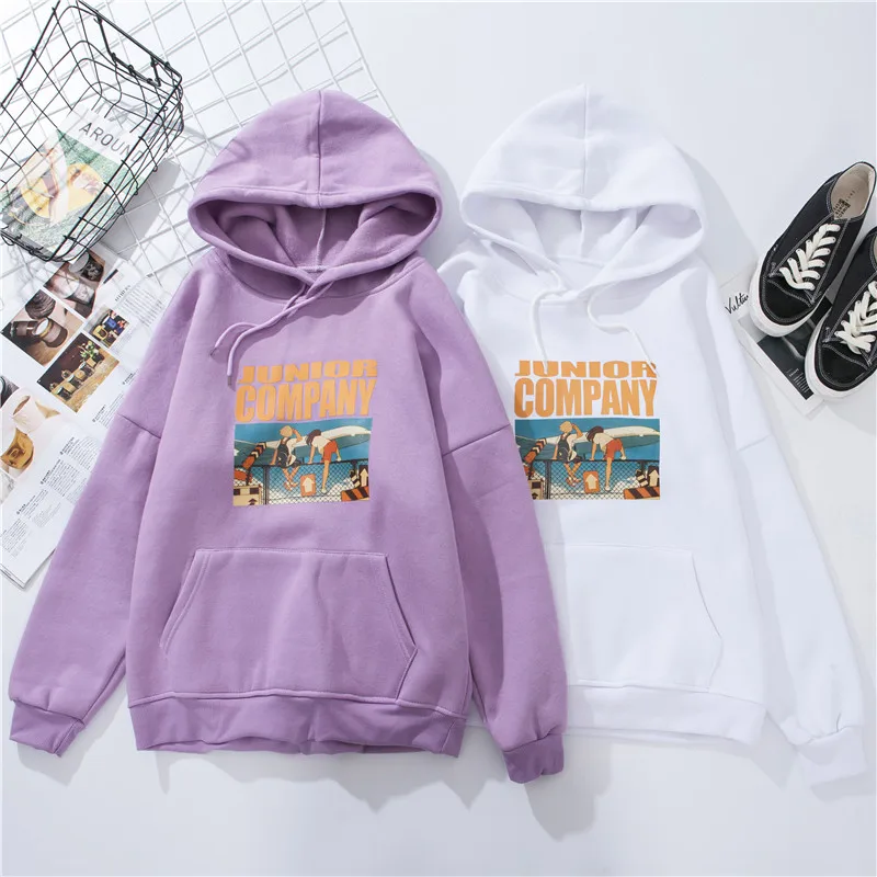 Новинка зимний Женский свитшот сохраняющий тепло милая Толстовка в Корейском