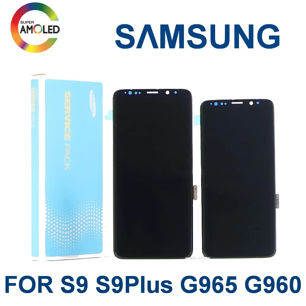 Оригинальный Super AMOLED Замена для SAMSUNG Galaxy S9 Plus G960 G965 с черными точками ЖК сенсорный