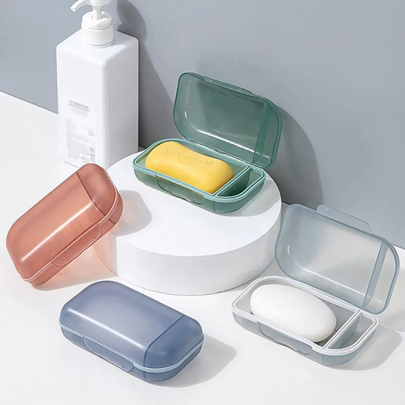 

Soap Box Domestric Waterproof Toilet Soaps Cover Box Accessories Travel Protable Soap Boxs Bathroom Supplies Bath Products New