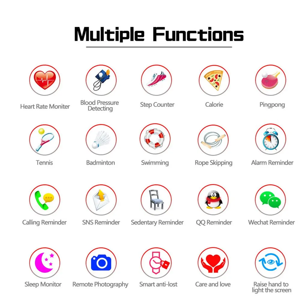 

OLOEY Hot F5 Smart Watch New Heart Rate Blood Pressure Monitoring Fitness IP67 Waterproof Smart Bracelet