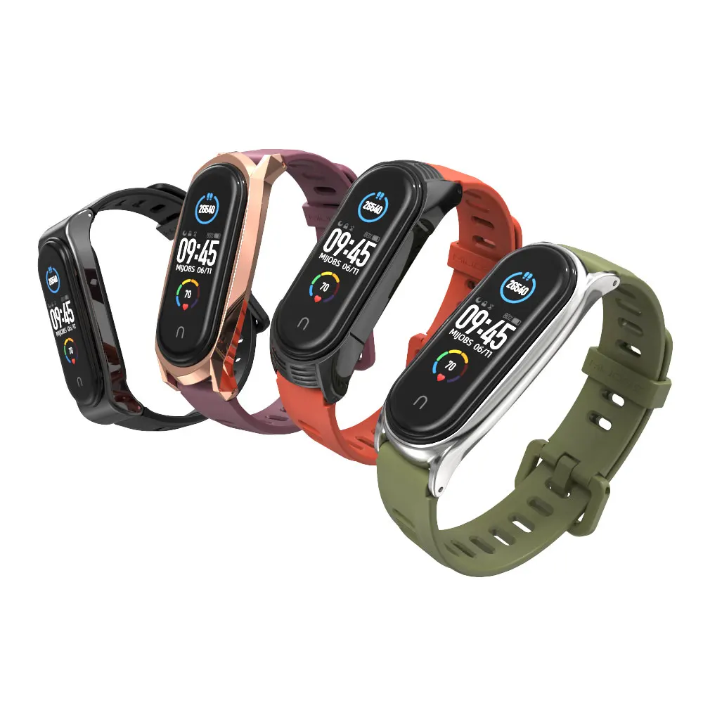 Mijobs плечевой ремень для Mi Band 5 6 Браслет фитнес-браслета 4 3 ремешок Xiaomi Miband