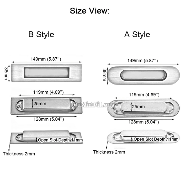 

Brand New European Recessed Invisible Hidden Sliding Door Handles Wooden Barn Kitchen Flush Door Handles