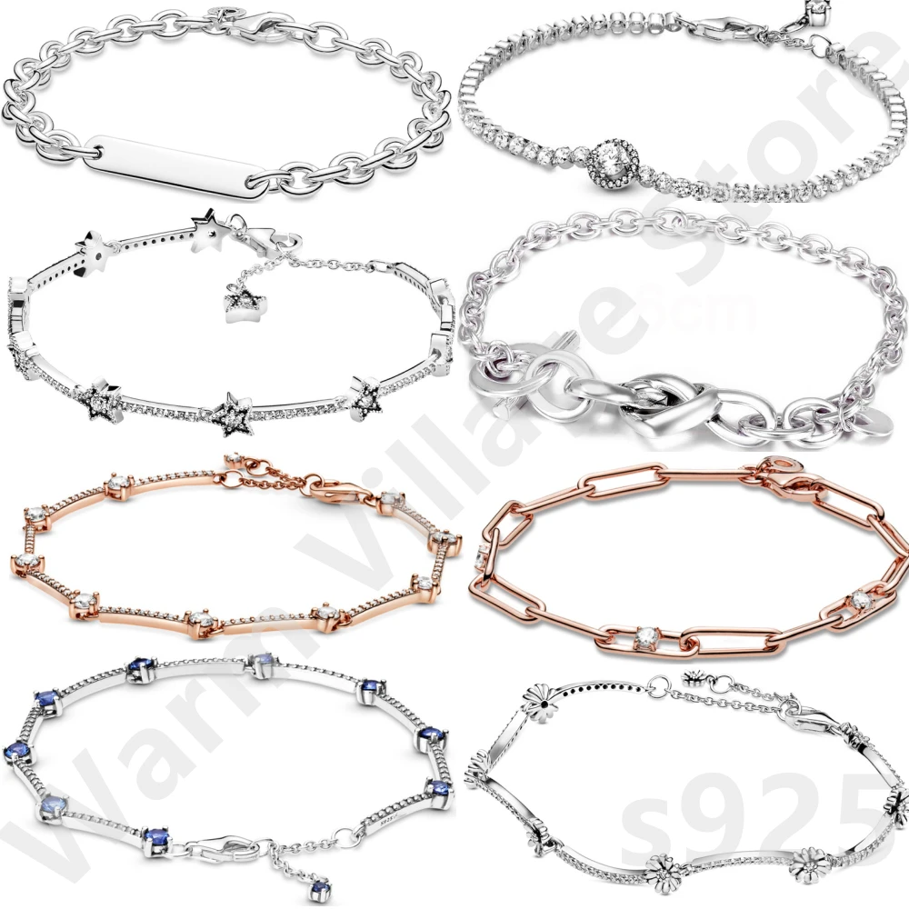 Превосходный женский браслет из серебра 925 пробы эстерлина Кобра corrente pulseira для