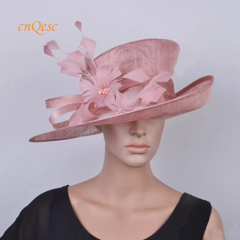 Шляпы Sinamay вуалетки церковные шляпы для скачек свадьбы Кубок Мельбурна Дерби