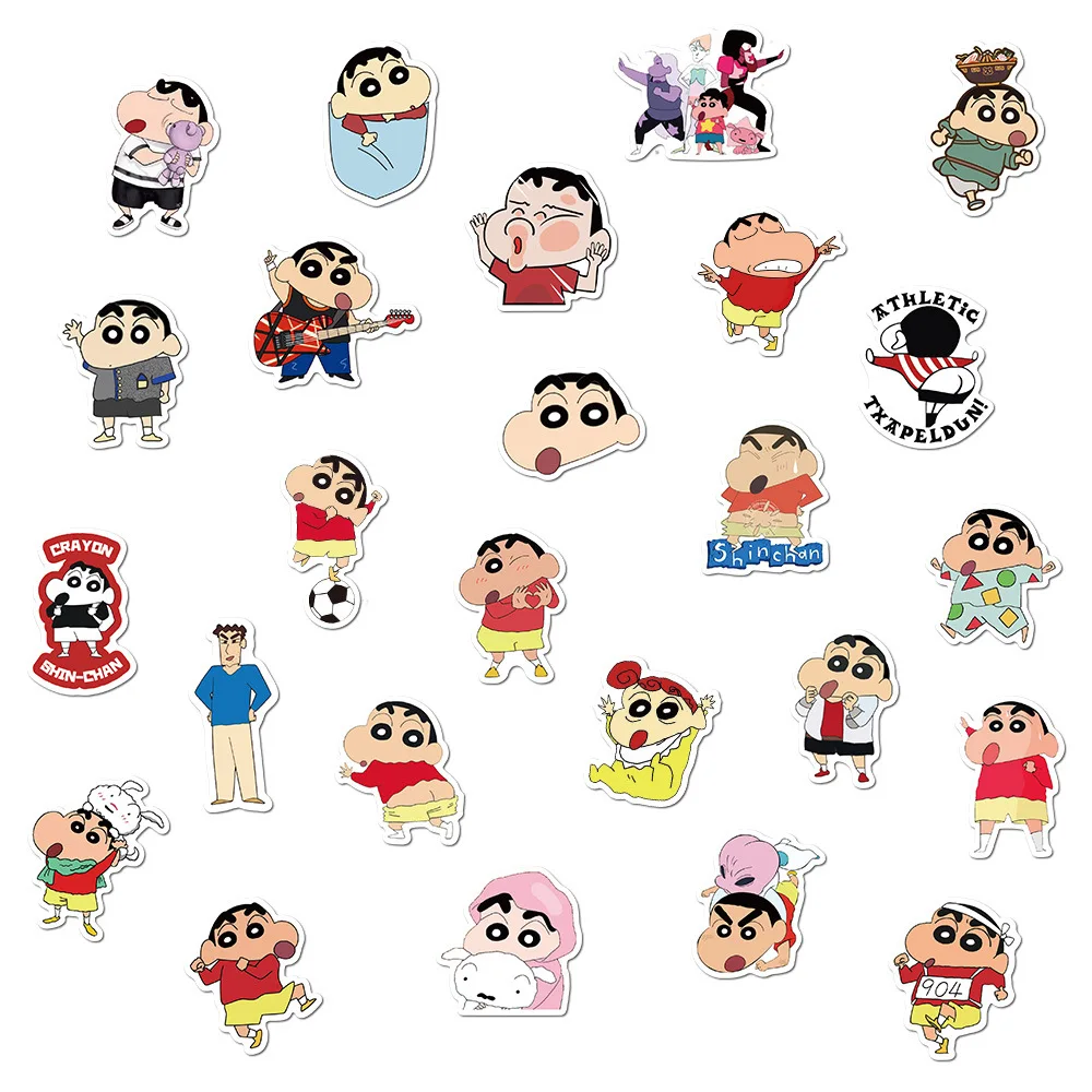 50 шт в наборе Kawaii Crayon Shin-chan мультфильм Граффити наклейки DIY скейтборд ноутбук
