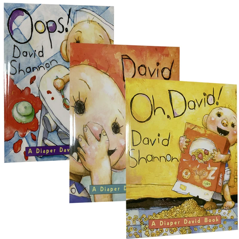 David Shannon 6 Styles No David, David Gets in Trouble, David Goes to School Cognitive English Picture Books for Children Story image 2