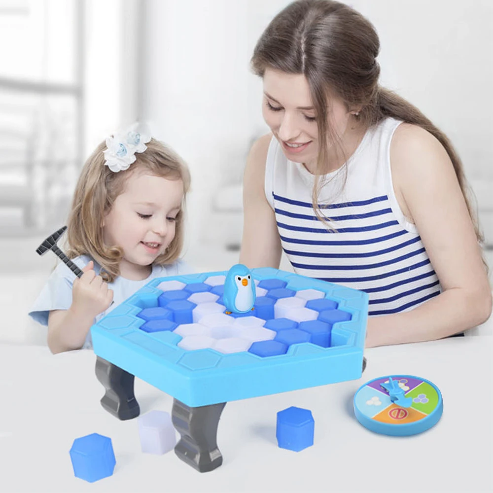 

New Save Penguin Ice Block Breaker Trap Toys Funny Parent Children Kid Table Game Kids Adult Stress Reliever Decor Toy Mini Gift