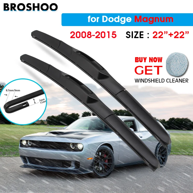 

Щетка стеклоочистителя автомобиля для Dodge Magnum 22 "+ 22" 2008-2015 Авто Стеклоочистители для лобового стекла лезвия для мытья окон подходит для U Hook ...