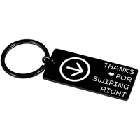 funny key chains gifts engraved thanks for swiping right women men keychain fiance wedding engagement romantic party key ring