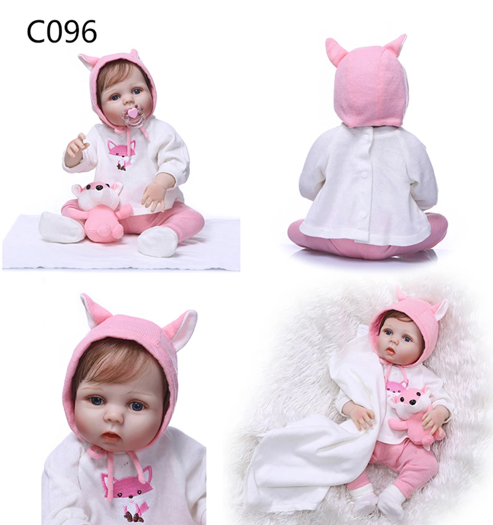 NPK 48/55 см всего тела силикона Reborn Baby Doll реалистичные куклы ручной работы модели игрушки для малышей Подарки На Рождество для детей