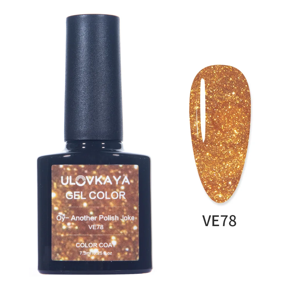 ULOVKAYA 7.3ml UV Gel Super Shiny Champagne Gold Red Nail Polish Soak Off Varnishes Semi-permanent For Art | Красота и здоровье