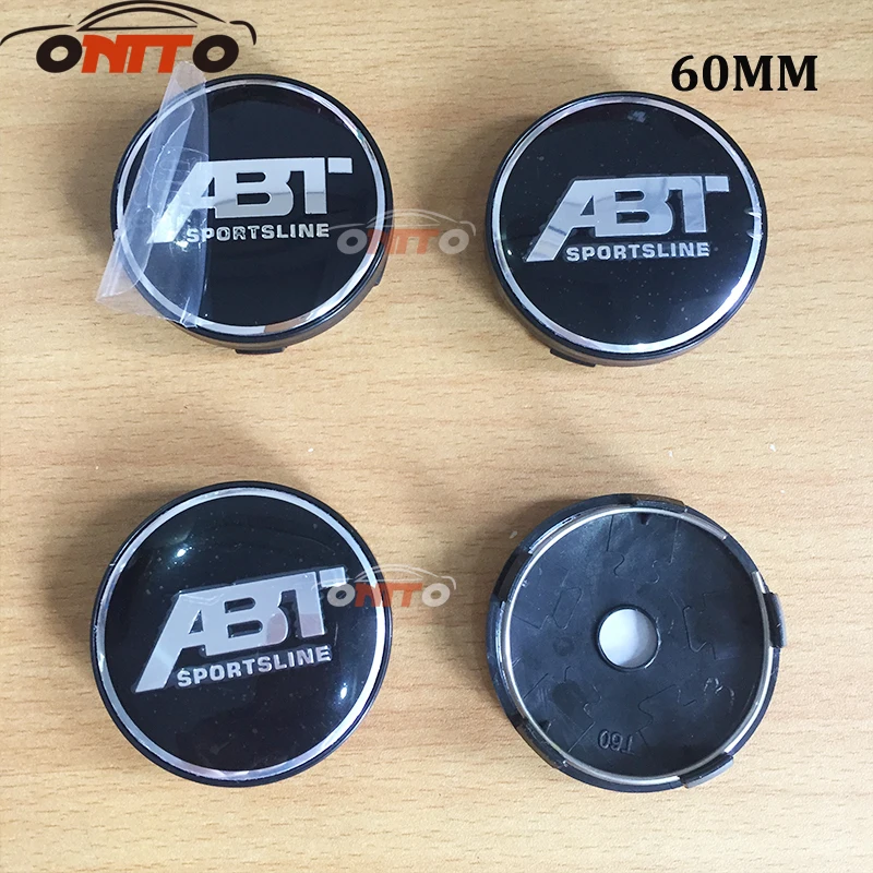 

56MM 60MM Car emblem Wheel Center Hub Cap for ABT Sliver Black for A1 A2 A3 A4 A5 A6 A7 A8 Q1 Q3 Q5 Q7 TT R8 S