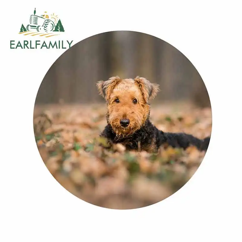 EARLFAMILY 13 см x 12,9 см для Airedale Terrier Dog Personality Creative Car StickersVinyl Material Decal Custom Printing Fashion