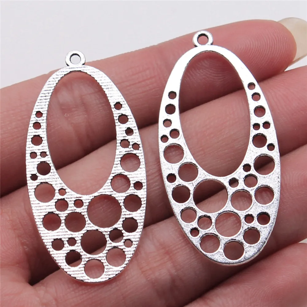 

Charms for jewelry making 1pcs Perforated earrings connectors 23x47mm