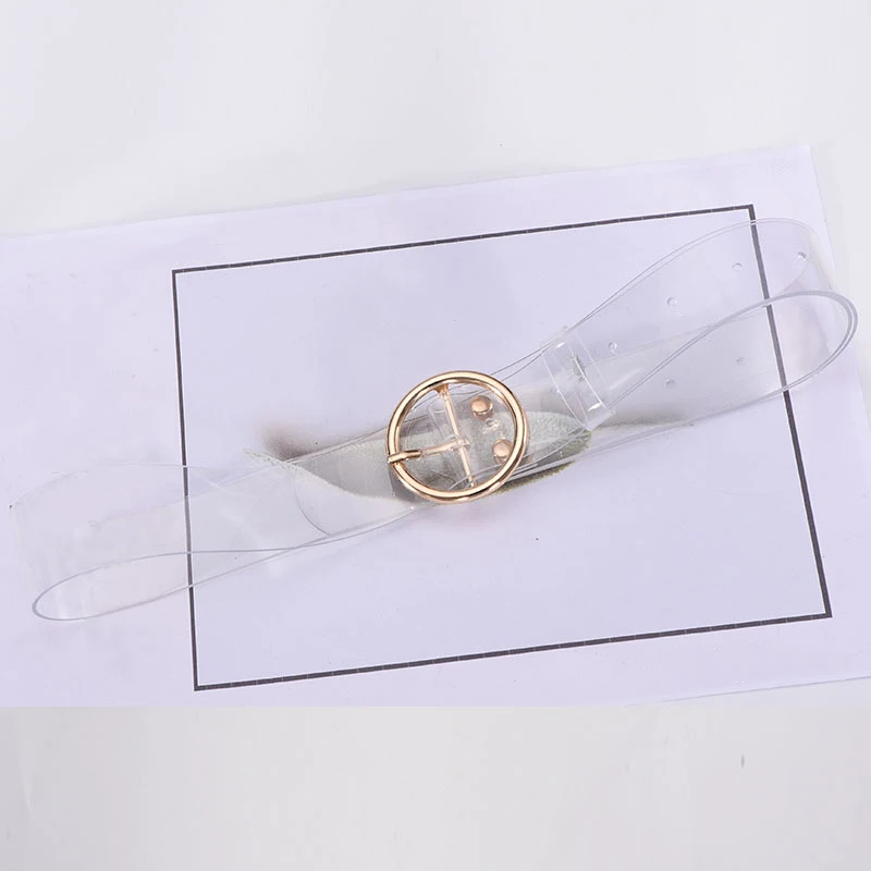 New Strap Pin Buckle Ladies Round PVC Clear Belt Heart Belts For Women Resin Cute Transparent Jeans Dress Waist | Аксессуары для